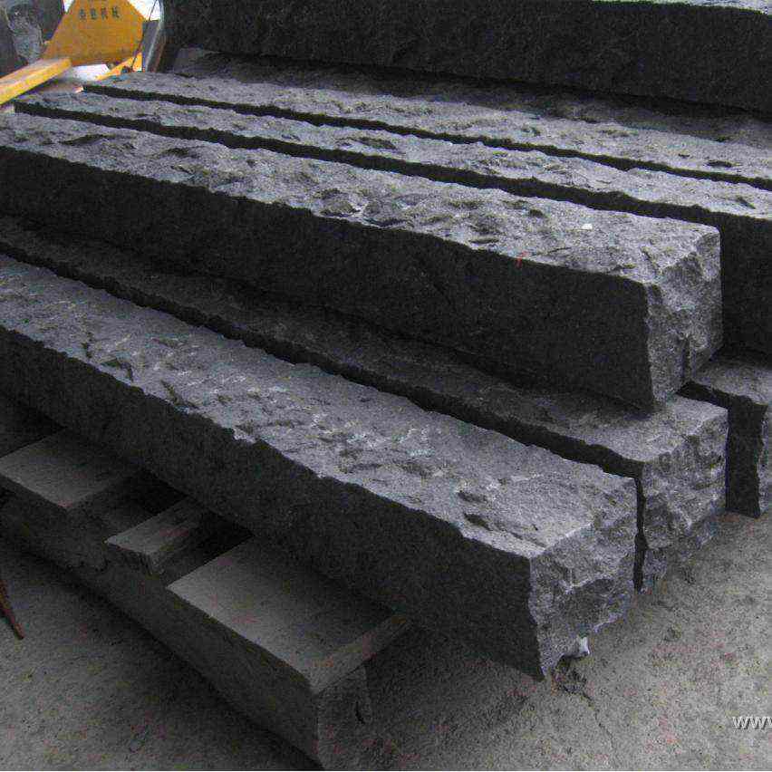 Flamed G684 Black Pearl Basalt Steps and Treads for Outdoor