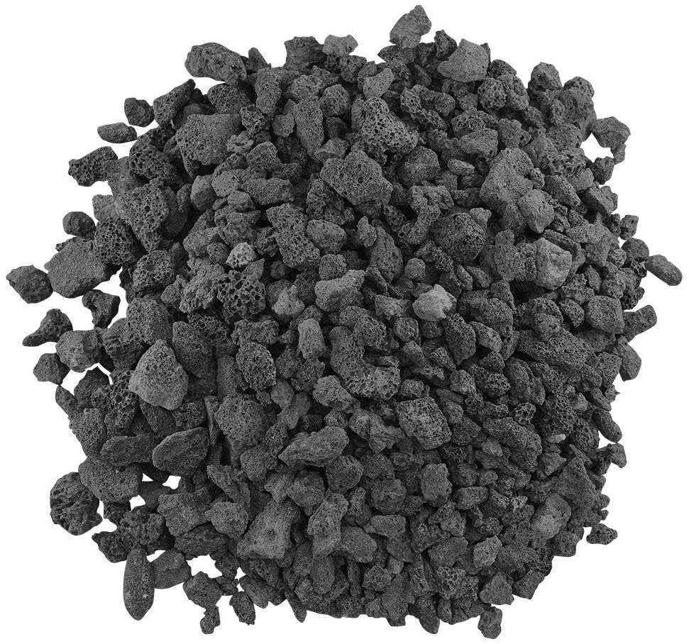 Porous black lava gravel, 1.5 to 4 cm, for water filtration and landscaping