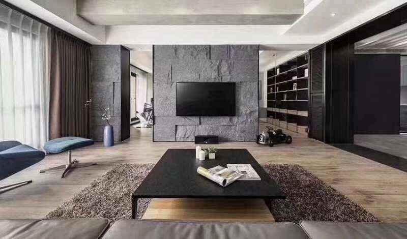 Black Basalt Wall Tiles for Tv Background