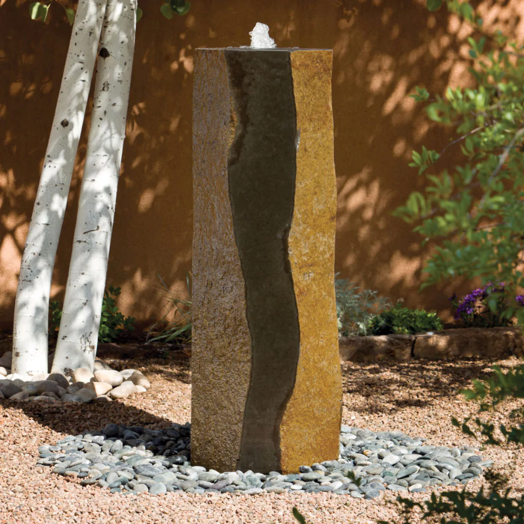 Black Basalt Hexagonal Column Stone Pillars and Lanterns for Outdoor Landscaping