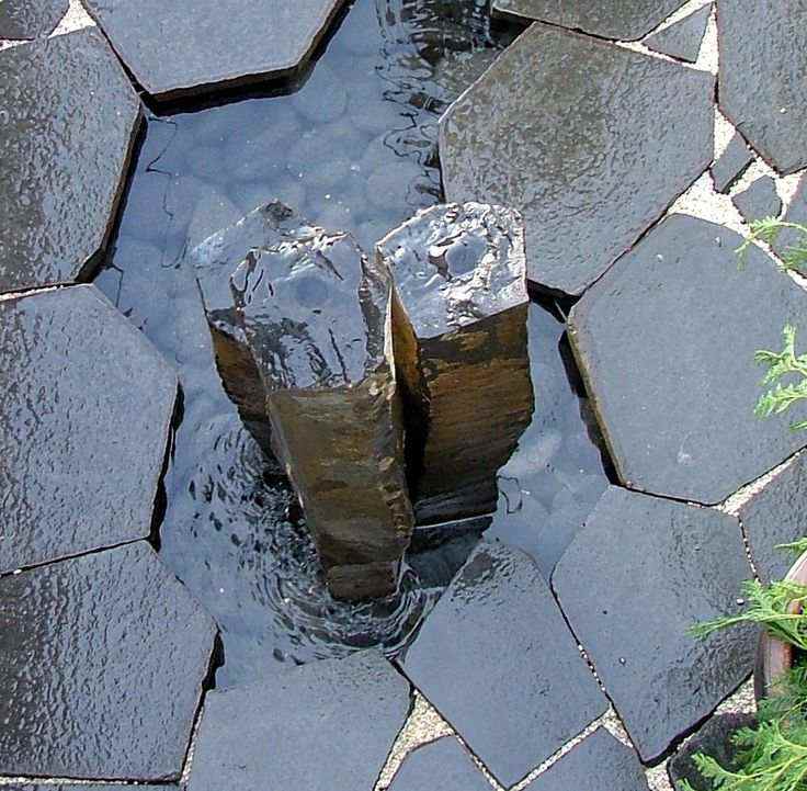 Natural Black Basalt Flagstone Paver Hexagonal Column Stepping Stone